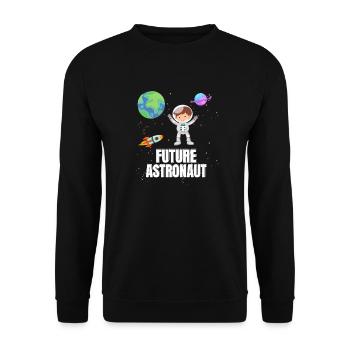 Fusée d’astronomie pour enfants Futur astronaute - Sweat-shirt Unisexe - noir - Devant - Alina (178cm) & Michal (187cm)