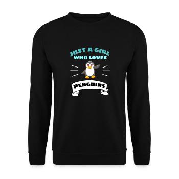 Zoo Oiseau Antarctique Animal Girl Cadeau Pingouin - Sweat-shirt Unisexe - noir - Devant - Alina (178cm) & Michal (187cm)