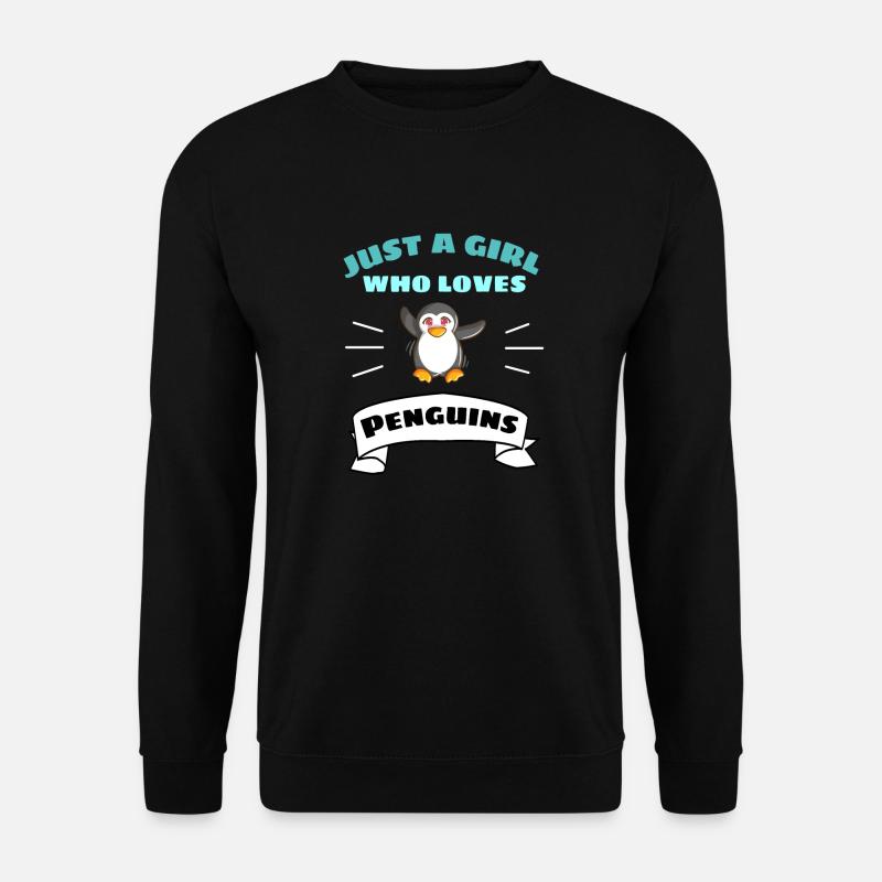 Zoo Tierliebhaber Mädchen Geschenk Pinguin - Unisex Pullover - Schwarz