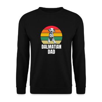 Dalmatian Papa Dogs Father's Day Gift Dalmatian - Unisex Sweatshirt - black - Front - Alina (178cm) & Michal (187cm)