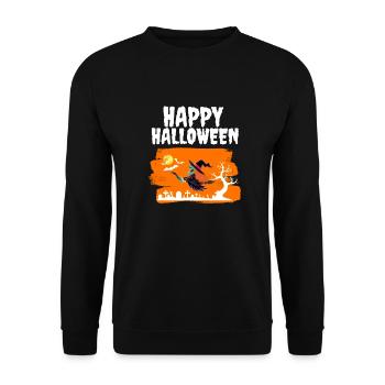 Creepy Witch Costume Party Joyeux Halloween - Sweat-shirt Unisexe - noir - Devant - Alina (178cm) & Michal (187cm)