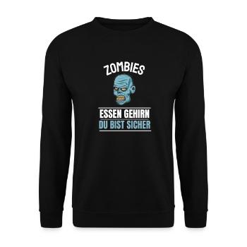 Halloween Costume Zombie Cadeau Halloween - Sweat-shirt Unisexe - noir - Devant - Alina (178cm) & Michal (187cm)