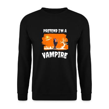 Je fais semblant d’être un vampire Halloween - Sweat-shirt Unisexe - noir - Devant - Alina (178cm) & Michal (187cm)
