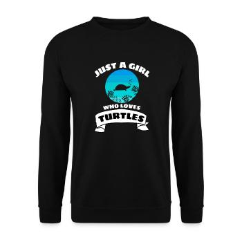 Retro Turtle Girls - Unisex Sweatshirt - black - Front - Alina (178cm) & Michal (187cm)