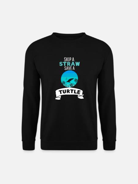 Ozean Tierliebhaber Geschenk Retro Schildkröte - Unisex Pullover - Schwarz
