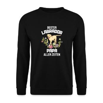 Best Labrador Dad Ever - Unisex Sweatshirt - black - Front - Alina (178cm) & Michal (187cm)