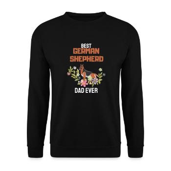 Best German Shepherd Papa Father's Day Dogs - Unisex Sweatshirt - black - Front - Alina (178cm) & Michal (187cm)
