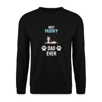 Propriétaire de chien Chiens Papa Fête des Pères Cadeau Husky - Sweat-shirt Unisexe - noir - Devant - Alina (178cm) & Michal (187cm)