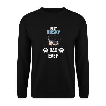 Husky Papa - Sweat-shirt Unisexe - noir - Devant - Alina (178cm) & Michal (187cm)