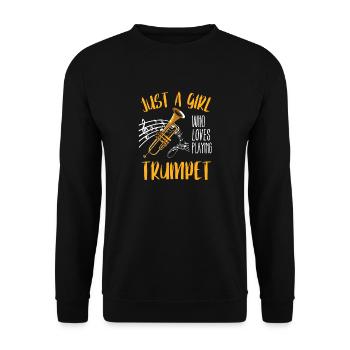 Musique Trompette Fille Cadeau Musicien Trompette - Sweat-shirt Unisexe - noir - Devant - Alina (178cm) & Michal (187cm)