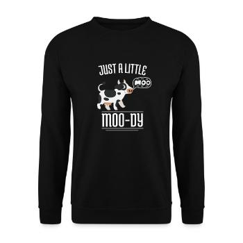 Bauernhof Tier Lustiges Geschenk für Bauern Kuh - Unisex Pullover - Schwarz - Vorne - Alina (178cm) & Michal (187cm)