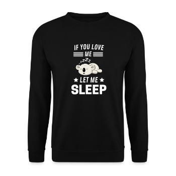 Australie Zoo Animal Cadeau Koala endormi - Sweat-shirt Unisexe - noir - Devant - Alina (178cm) & Michal (187cm)
