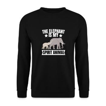Zoo animal lover Africa animal gift elephant - Unisex Sweatshirt - black - Front - Alina (178cm) & Michal (187cm)