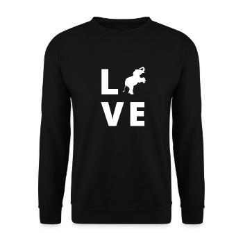 Afrique safari zoo animal cadeau mandala éléphant - Sweat-shirt Unisexe - noir - Devant - Alina (178cm) & Michal (187cm)
