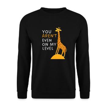 Zoo Animal Lovers Cadeau Drôle Afrique Girafe - Sweat-shirt Unisexe - noir - Devant - Alina (178cm) & Michal (187cm)