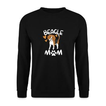 Beagle Mama Dog Owner Fête des mères Cadeau Beagle - Sweat-shirt Unisexe - noir - Devant - Alina (178cm) & Michal (187cm)