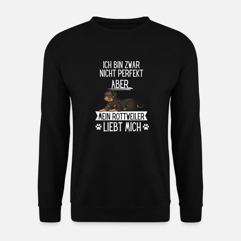 Hundeliebhaber Lustiges Geschenk Hund Rottweiler - Unisex Pullover - Schwarz