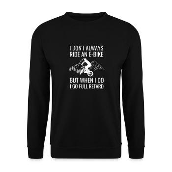 E Bike Nature Mountain Cadeau Cyclisme - Sweat-shirt Unisexe - noir - Devant - Alina (178cm) & Michal (187cm)