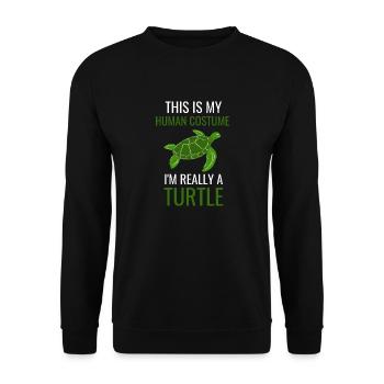 Animal Tortues de Mer Costume Tortue Cadeau Tortue - Sweat-shirt Unisexe - noir - Devant - Alina (178cm) & Michal (187cm)