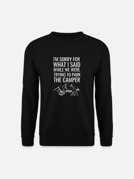 Camper Wohnmobil Lustiges Geschenk Camping - Unisex Pullover - Schwarz