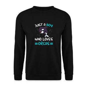 Orca Animal Killer Whale Boys Cadeau Épaulard - Sweat-shirt Unisexe - noir - Devant - Alina (178cm) & Michal (187cm)