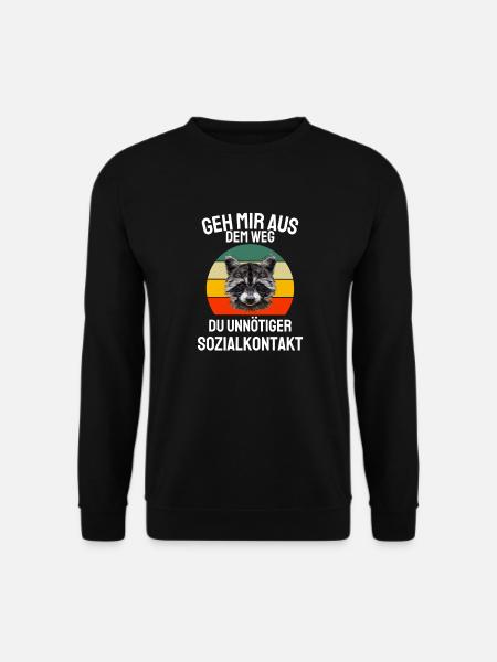 Wald Tier Lustiges Trash PandaGeschenk Waschbär - Unisex Pullover - Schwarz