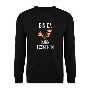 Zoo Tier Lustiges Geschenk Affenliebhaber Affe - Unisex Pullover - Schwarz - Vorne - Alina (178cm) & Michal (187cm)