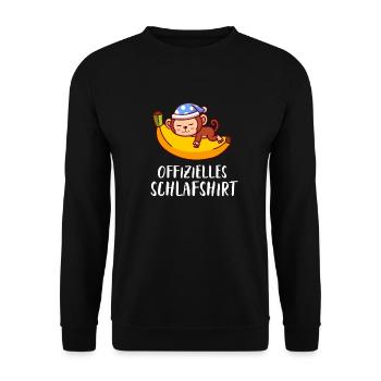 Affenliebhaber Pyjama Zoo Tier Geschenk Affe - Unisex Pullover - Schwarz - Vorne - Alina (178cm) & Michal (187cm)