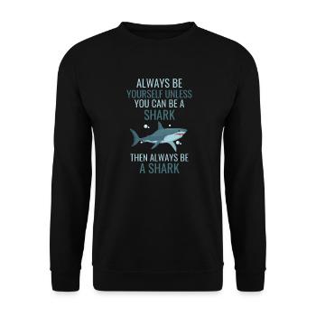 Ocean Animal Funny Cadeau Requin animal de mer - Sweat-shirt Unisexe - noir - Devant - Alina (178cm) & Michal (187cm)