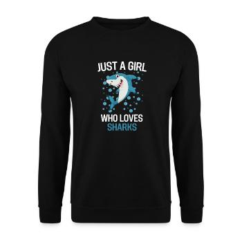 Ocean Animal Predator Girl Gift Shark - Sweat-shirt Unisexe - noir - Devant - Alina (178cm) & Michal (187cm)