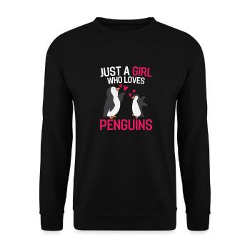 Antarctique Amoureux des animaux Fille Cadeau Pingouin - Sweat-shirt Unisexe - noir - Devant - Alina (178cm) & Michal (187cm)
