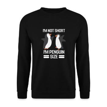 Zoo de l’Antarctique Animal Drôle de cadeau Pingouin - Sweat-shirt Unisexe - noir - Devant - Alina (178cm) & Michal (187cm)