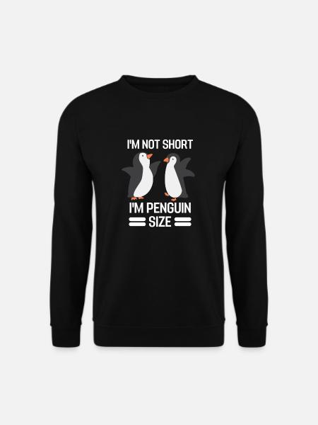 Antarktis Zoo Tier Lustiges Geschenk Pinguin - Unisex Pullover - Schwarz