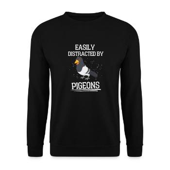 Pigeonnier pigeonnier pigeon pigeon pigeon cadeau - Sweat-shirt Unisexe - noir - Devant - Alina (178cm) & Michal (187cm)