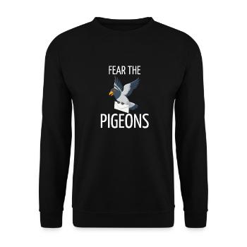 pigeonnier pigeon reproducteur pigeon cadeau pigeon - Sweat-shirt Unisexe - noir - Devant - Alina (178cm) & Michal (187cm)