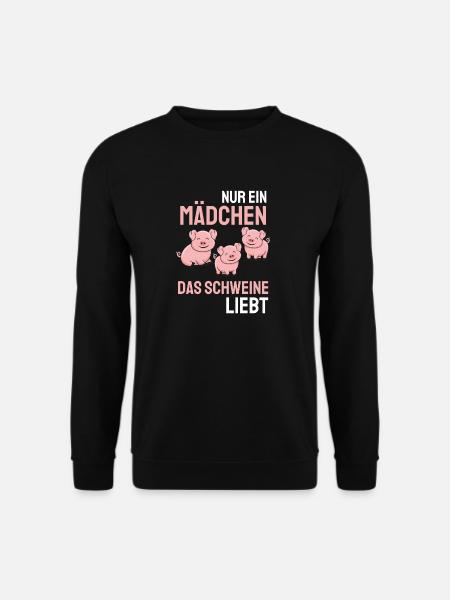 Schweine Bauer Landwirt Mädchen Geschenk Schwein - Unisex Pullover - Schwarz