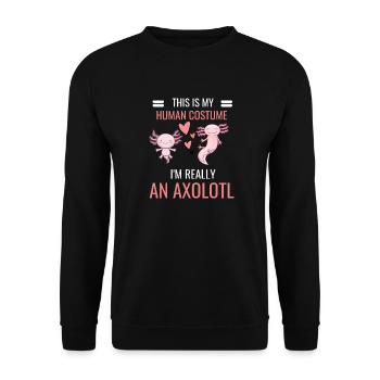 Axolotl Costume Party Salamandre Cadeau Axolotl - Sweat-shirt Unisexe - noir - Devant - Alina (178cm) & Michal (187cm)
