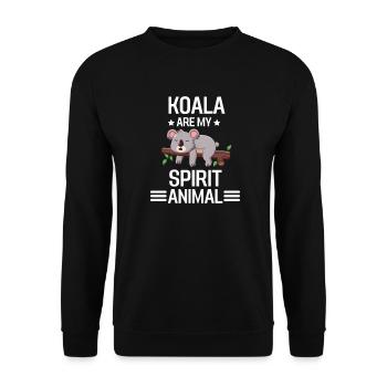 Zoo d’Australie Animal Gift Funny Koala - Sweat-shirt Unisexe - noir - Devant - Alina (178cm) & Michal (187cm)