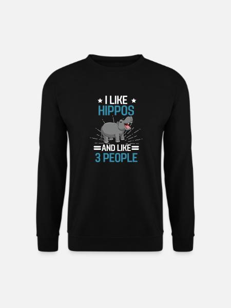 Afrique Hippopotame animal cadeau hippopotame drôle - Sweat-shirt Unisexe - noir