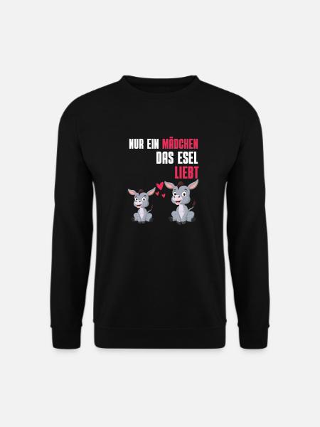 Bauernhof Tier Esel Mädchen Geschenk Esel - Unisex Pullover - Schwarz