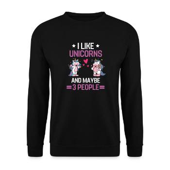 Fantastique Animal Magical Creature Cadeau Licorne - Sweat-shirt Unisexe - noir - Devant - Alina (178cm) & Michal (187cm)