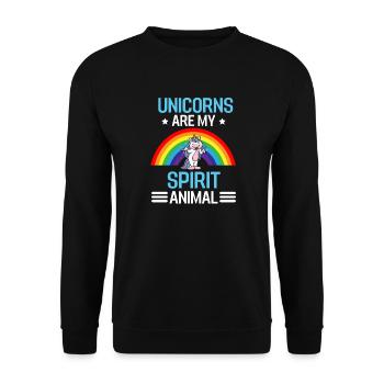 Magical Mythical Creature Gift Funny Unicorn - Sweat-shirt Unisexe - noir - Devant - Alina (178cm) & Michal (187cm)