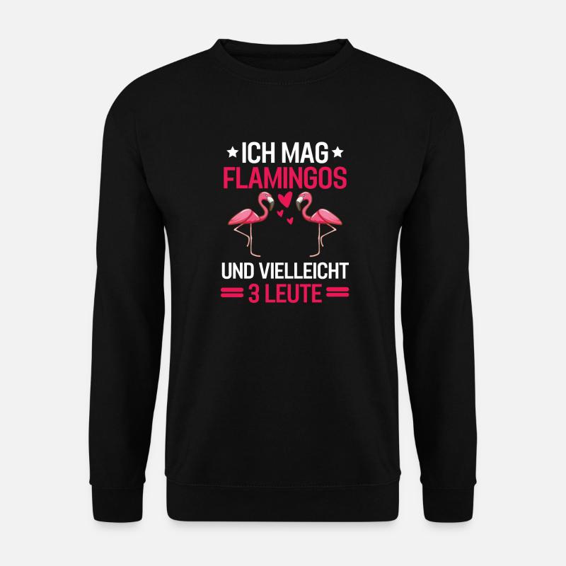 Tierliebhaber Lustiges Geschenk Rosa Flamingo - Unisex Pullover - Schwarz