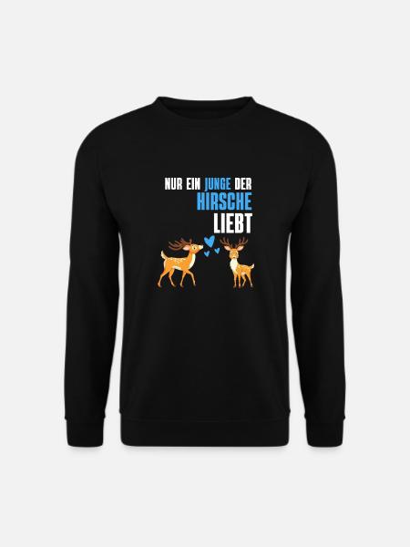 Hirsch Junge Waldbewohner Tier Geschenk Hirsch - Unisex Pullover - Schwarz