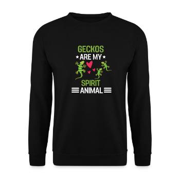 Lézard Reptile Animal Lovers Cadeau Gecko Drôle - Sweat-shirt Unisexe - noir - Devant - Alina (178cm) & Michal (187cm)