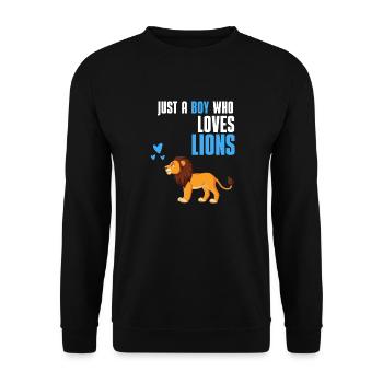 Afrique Amoureux des animaux Lion Cub Cadeau Lion - Sweat-shirt Unisexe - noir - Devant - Alina (178cm) & Michal (187cm)