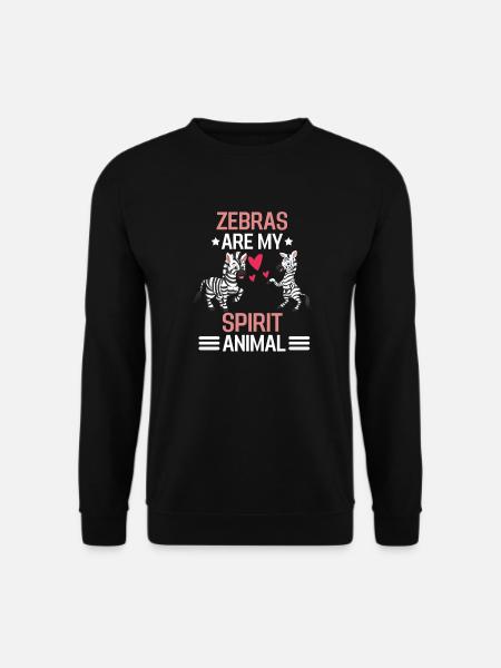 Afrika Safari Tier Lustiges Geschenk Zebra - Unisex Pullover - Schwarz