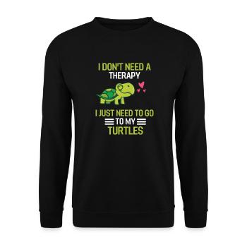 Animal marin Océan Animal Cadeau Tortue - Sweat-shirt Unisexe - noir - Devant - Alina (178cm) & Michal (187cm)