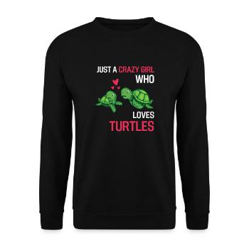 Créatures marines Fille Cadeau Tortue - Sweat-shirt Unisexe - noir - Devant - Alina (178cm) & Michal (187cm)