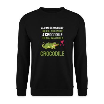 Reptiles Alligator Drôle de cadeau Crocodile - Sweat-shirt Unisexe - noir - Devant - Alina (178cm) & Michal (187cm)
